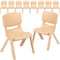 Flash Furniture Natural Plastic Stackable School Chair with 10.5" Seat Height, PK10 10-YU-YCX-003-NAT-GG - alternate 9